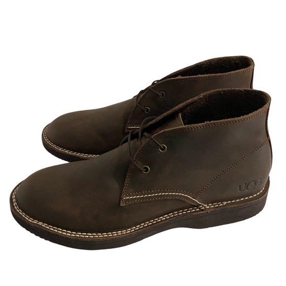 New UGG Camino Waterproof Chukka Boots Men’s 13 Grizzly Brown Leather Lace Up main image 9